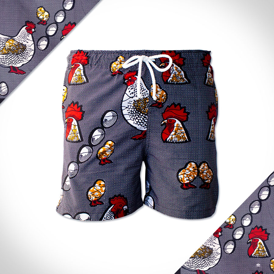 Afrika Shorts Retro Rooster